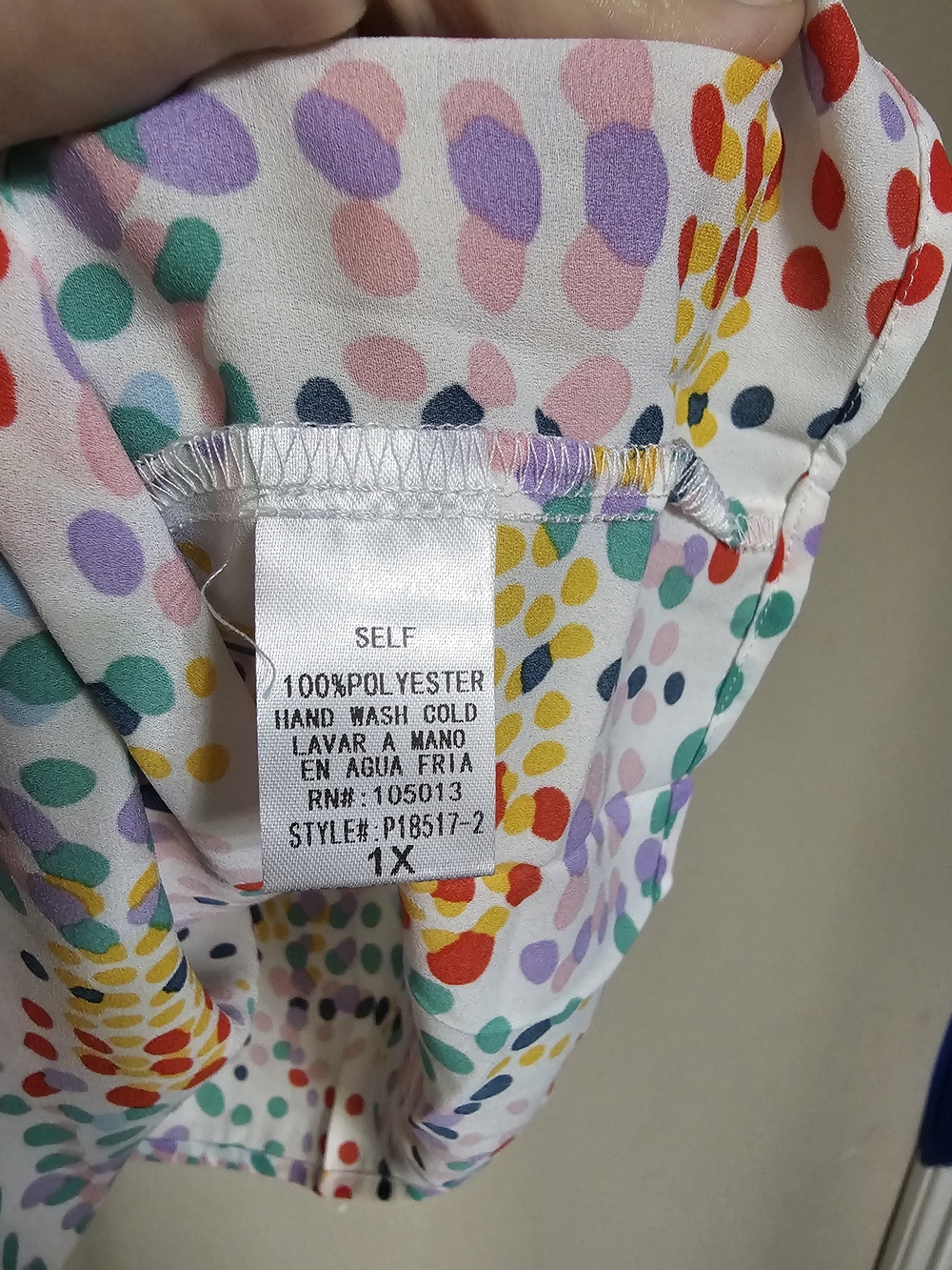 Emily Wonder Colorful Dot Flutter Sleeve Blouse - Picture 5 of 5